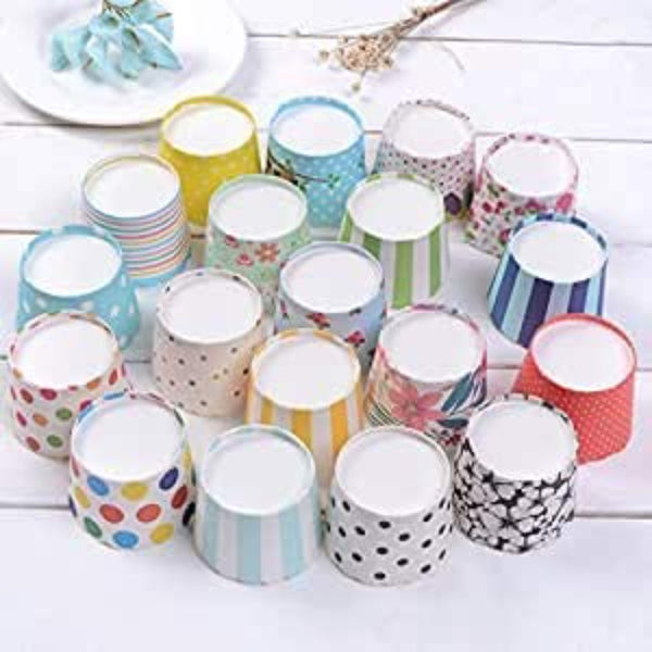 PAPER TEA AND COFFEE CUP 65 ML, DISPOSABLE SET 100 PIECES || S7