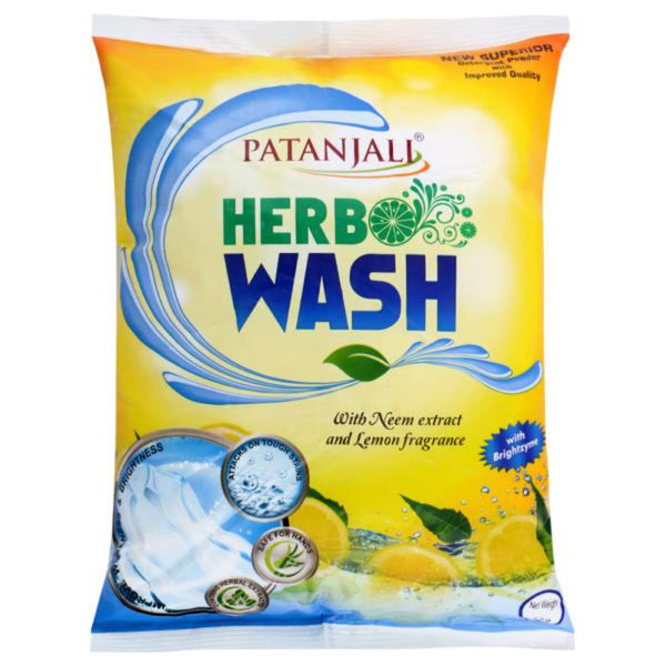 PATANJALI HERBO WASH NEEM & LEMON DETERGENT POWDER 1 KG || S10