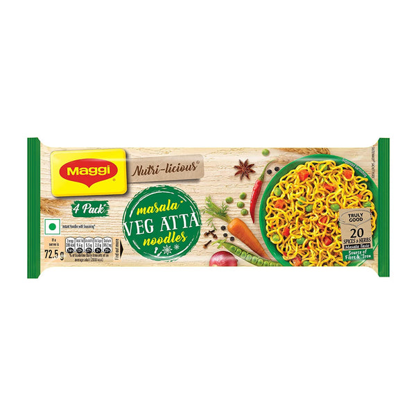 MAGGI NUTRI-LICIOUS MASALA VEG ATTA NOODLES 290 G POUCH || S6