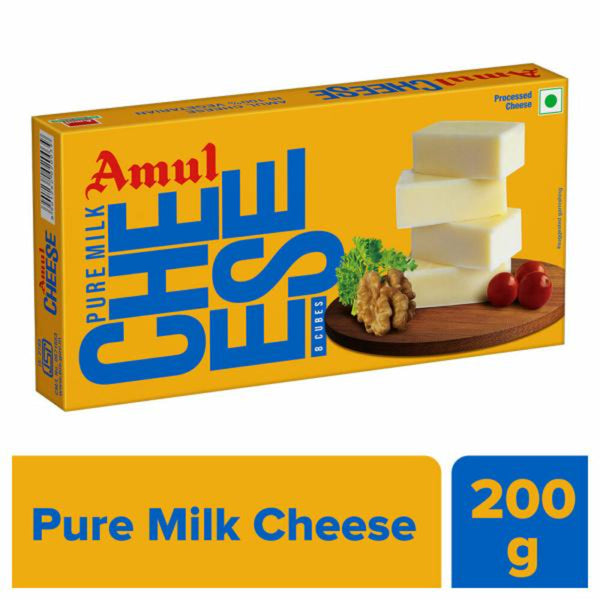 AMUL PROCESSED CHEESE BLOCK 200 G CARTON || S8