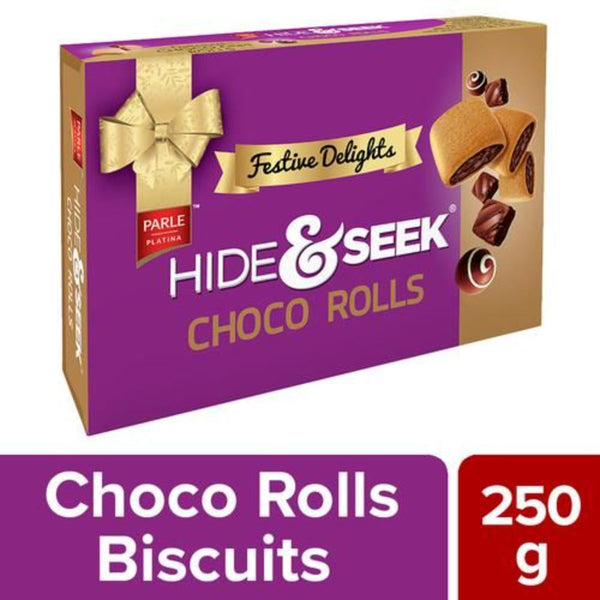 PARLE HIDE & SEEK CHOCO FILLED ROLLS 250 G || S10