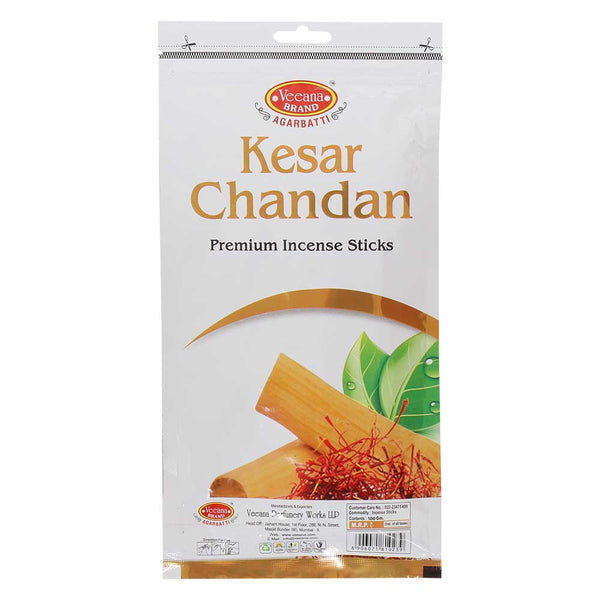 VEEANA AGARBATTI KESAR CHANDAN PREMIUM INCENSE STICKS 100 G || S8