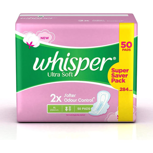 WHISPER ULTRA SOFT SANITARY PADS 50 PADS (XL) || S10