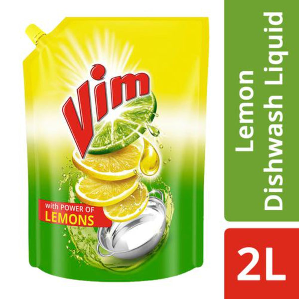 VIM DISHWASH LIQUID GEL LEMON REFILL POUCH 2 LTR || S7