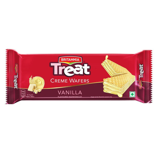 BRITANNIA TREAT CREME WAFERS- VANILLA 60 G || S8