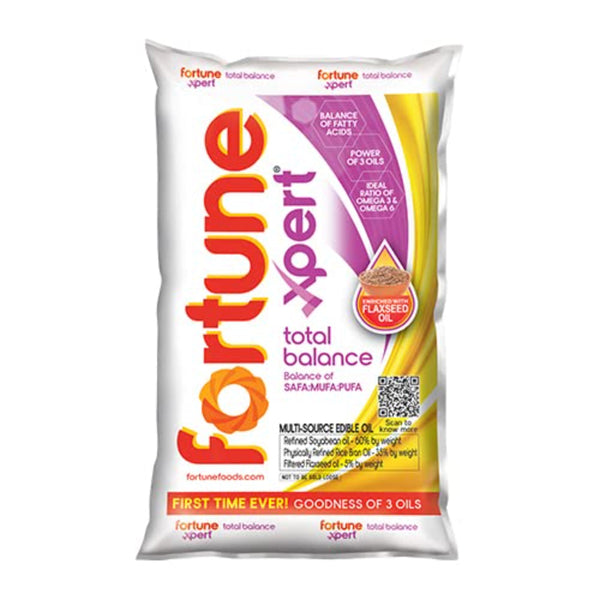 FORTUNE XPERT TOTAL BALANCE OIL 1 LTR POUCH || S6