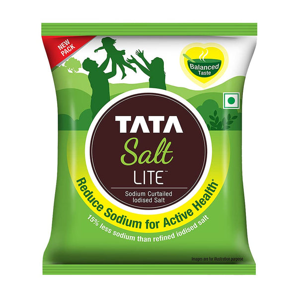 TATA SALT LITE 15 LOW SODIUM IODISED SALT 1 KG POUCH || S2