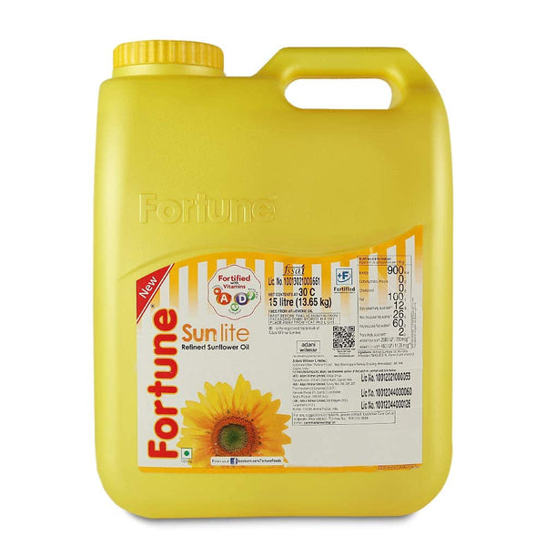 Fortune Sunlite Cooking Oil - Refined Sunflower 15 Ltr || S5