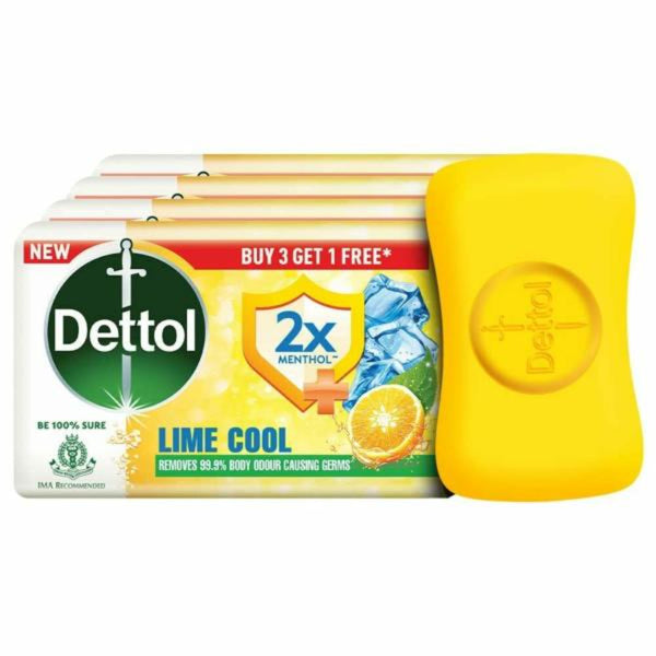 Dettol Lime Cool Bathing Soap 4 x 75 G || S10