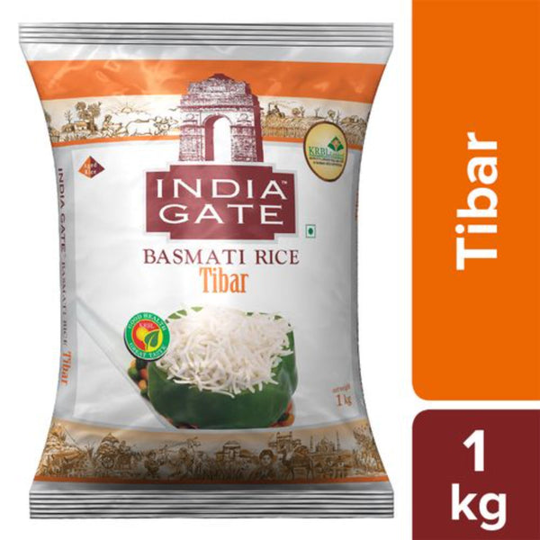 INDIA GATE BASMATI RICE TIBAR 1 KG POUCH || S8