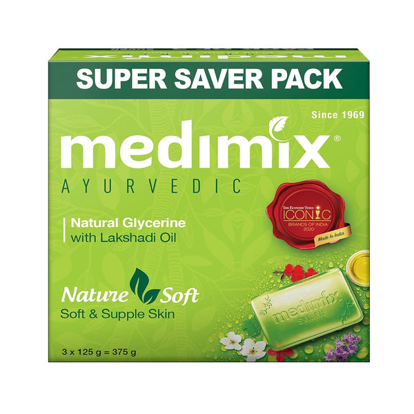 MEDIMIX AYRUVEDIC NATURAL GLYCERINE BATHING BAR 125 GM || S1