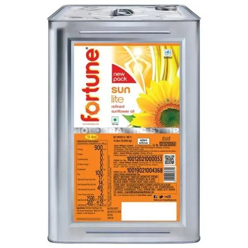 FORTUNE SUNLITE REFINED SUNFLOWER OIL 15 LTR (TIN) || S8