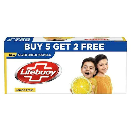 LIFEBUOY LEMON FRESH SOAP (BUY 5 GET 2 FREE) || S5