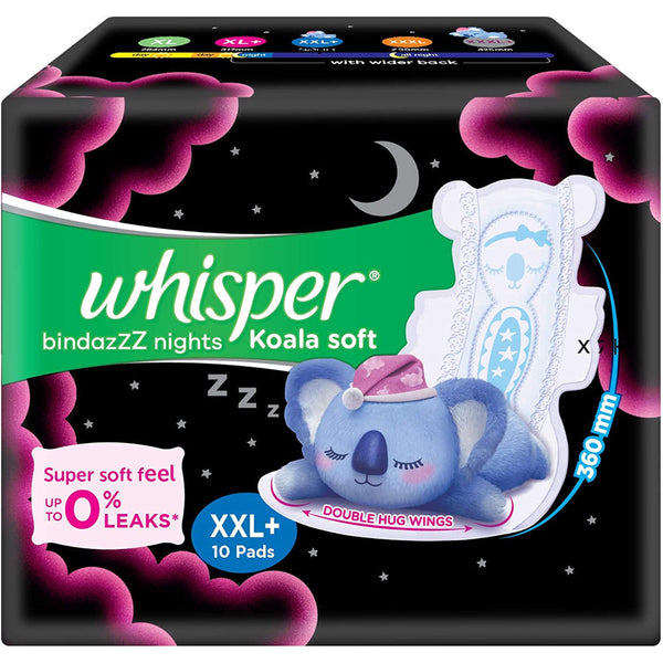 Whisper Ultra Night Sanitary Pads For Xxxl+ 10 Napkins || S1