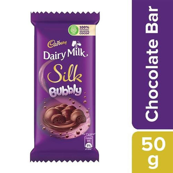 Cadbury Dairy Milk Silk Bubbly Chocolate Bar 50 g || S1