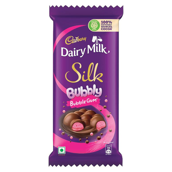Cadbury Dairy Milk Silk Bubbly Bubblegum Chocolate Bar 120 g || S1