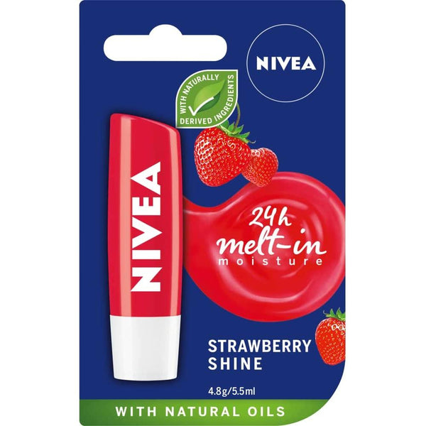 Nivea Fruity Shine Strawberry Lip Balm, 4.8 g || S1