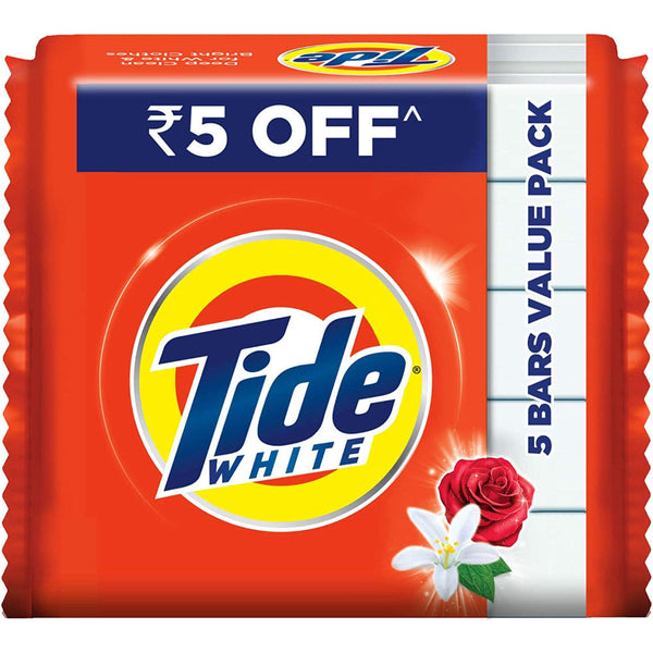 Tide White Detergent Bar Soap Value Pack 200 G X 5 || S1