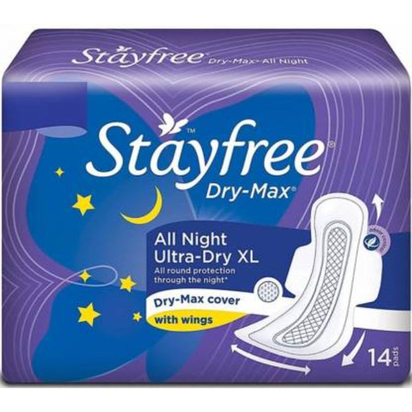 Stayfree Dry Max All Night 14 Pads || S1