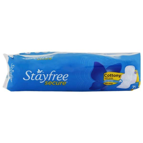 Stayfree Secure Cottony Soft Sanitary Napkin With Wings (Regular) 7 Pads || S1