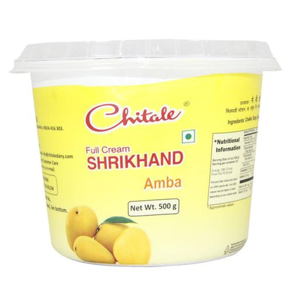 Chitale Dairy Full Cream Shrikhand Amba 500 g Cup || S1
