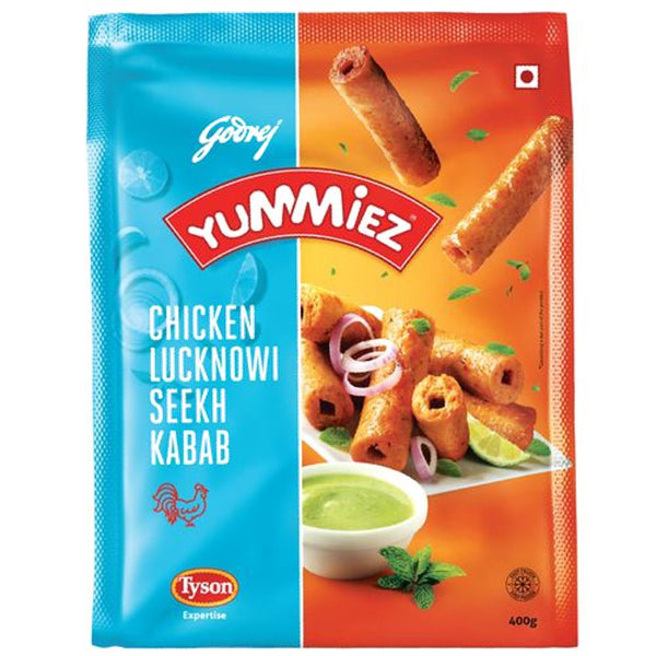 Yummiez Chicken Kabab Lucknow Seekh 400 g Pouch || S1