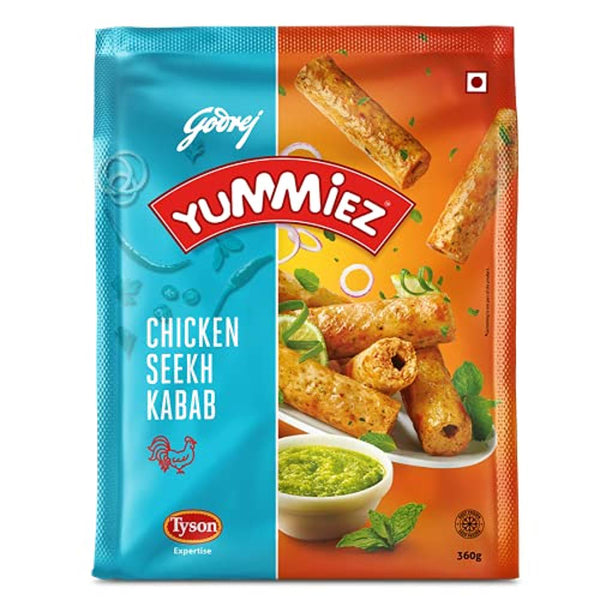 Godrej Yummiez Chicken Seekh Kabab 360 g || S1