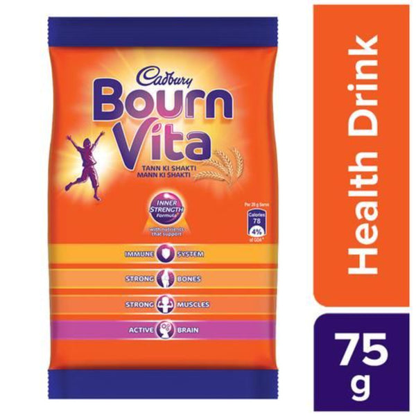 Bournvita Chocolate Health Drink Bournvita 75 G Pouch || S1