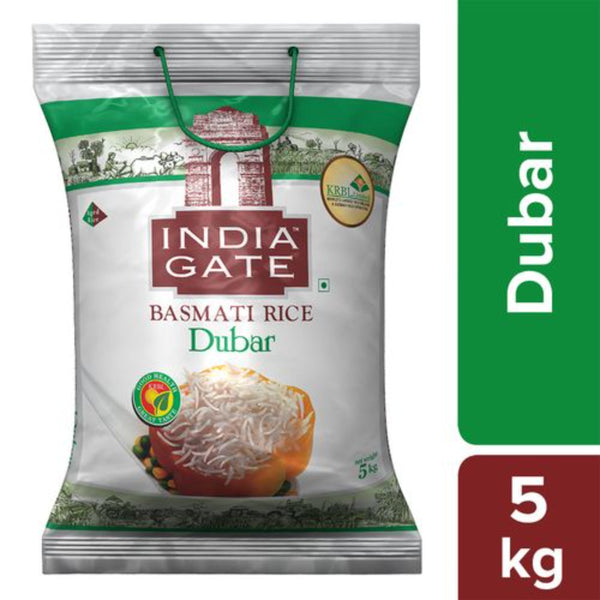 INDIA GATE BASMATI RICE DUBAR 5 KG POUCH || S3